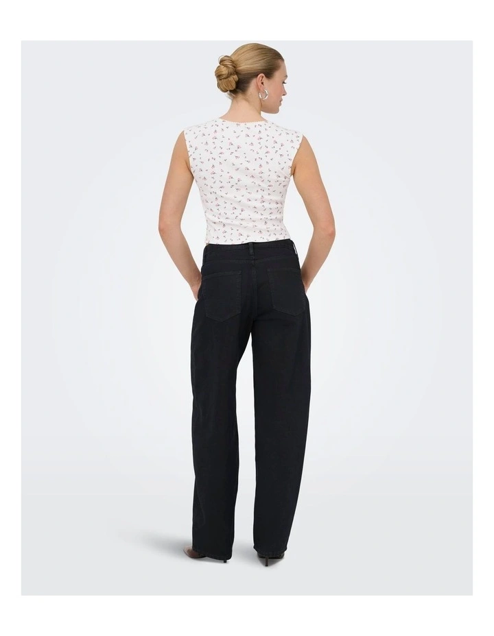 Fenja Short Sleeve Top in White image 3