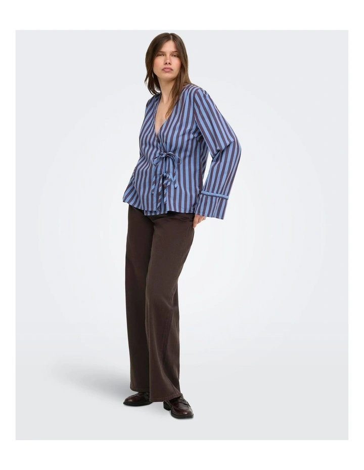 Stivella Long Sleeve Top in Blue image 3