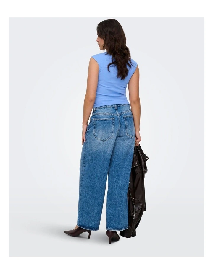 Fenja Short Sleeve Top in Blue image 2