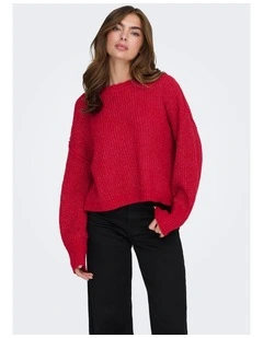 Mally Long Sleeve Life Knit in Red