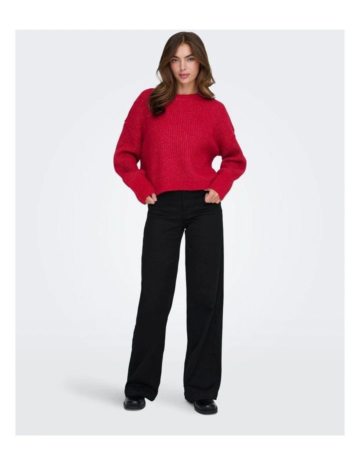 Mally Long Sleeve Life Knit in Red image 3