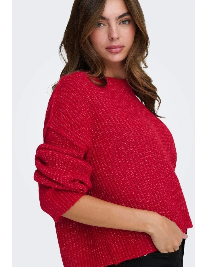Mally Long Sleeve Life Knit in Red image 5