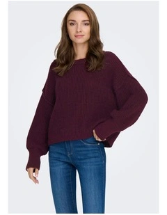 Mally Long Sleeve Life Knit in Burgundy