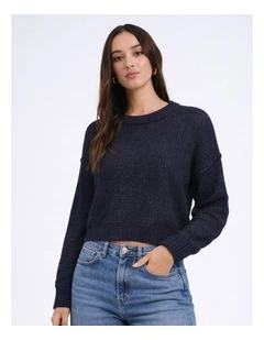 Mally Long Sleeve Life Knit in Navy