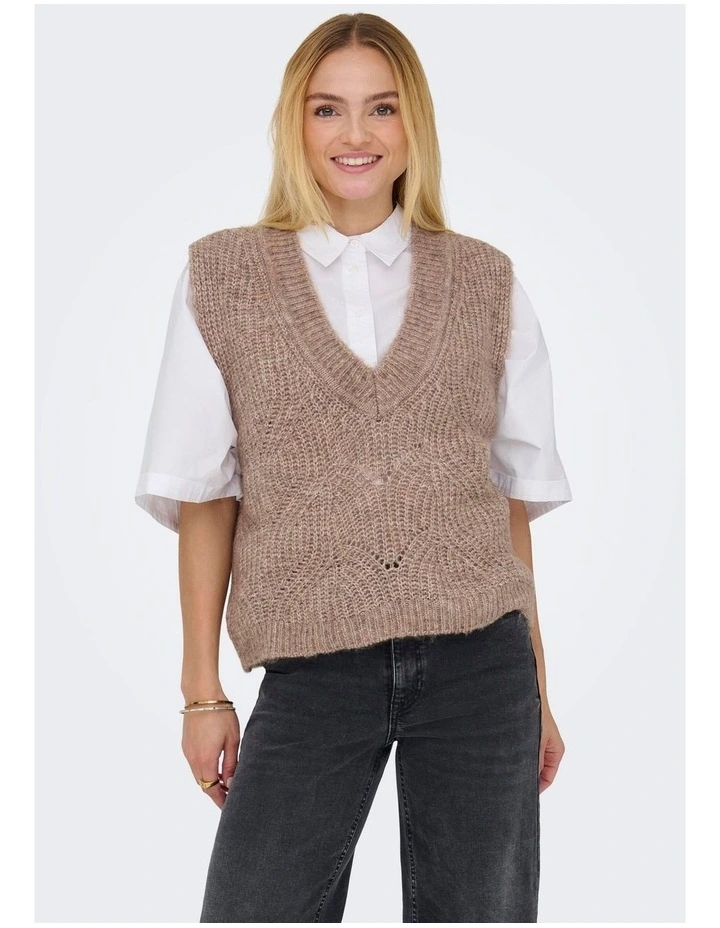 Gila Life Knitted Vest in Tan image 1