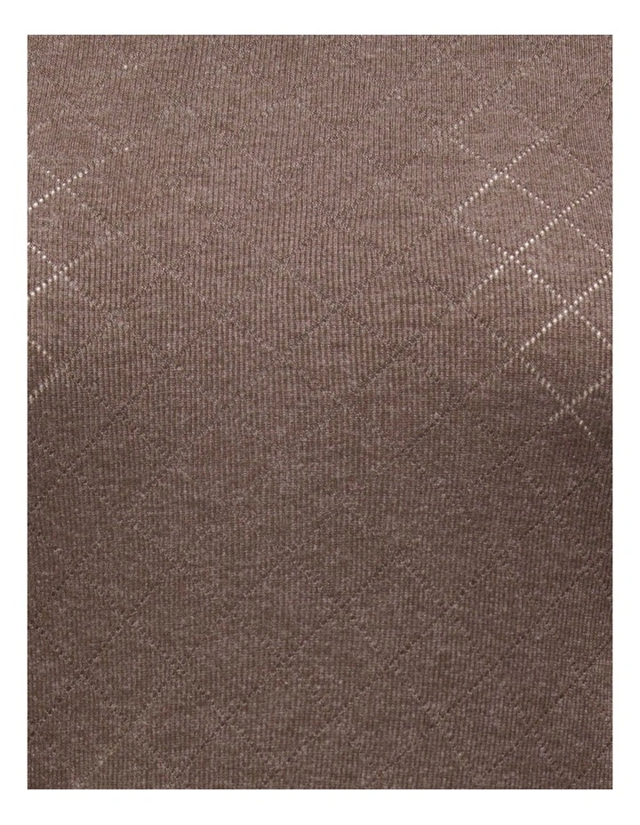 Catty Long Sleeve Top in Brown image 3