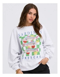 ONLY Deborah Long Sleeve Sweatshirt in Grey