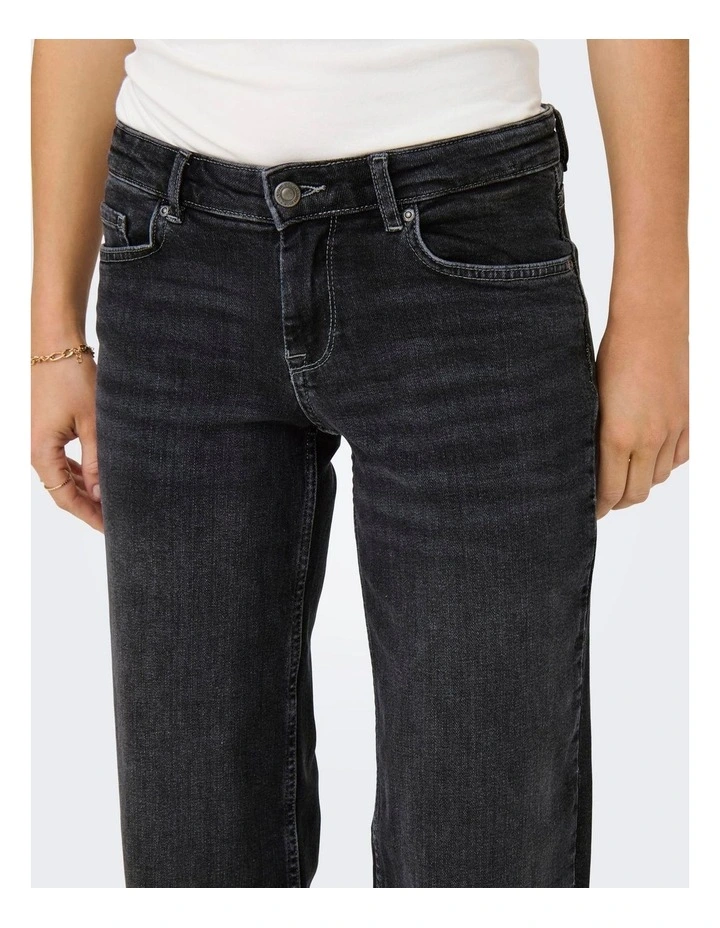 Judy Low Waisted Wide Leg Jean in Black image 2