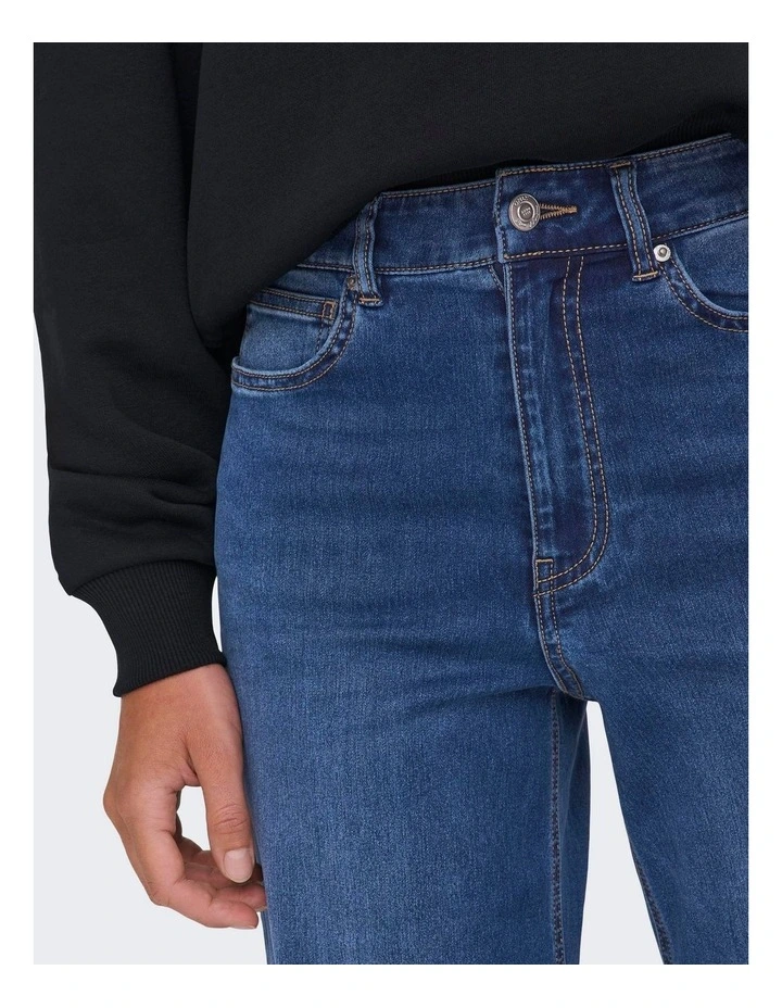 Madison-Royal High Waisted Wide Jeans in Dark Blue Denim image 5