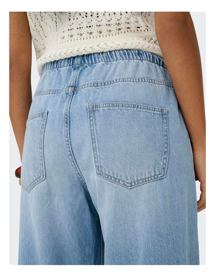 Jay Pull Up String Denim Pants in Light Blue image 5