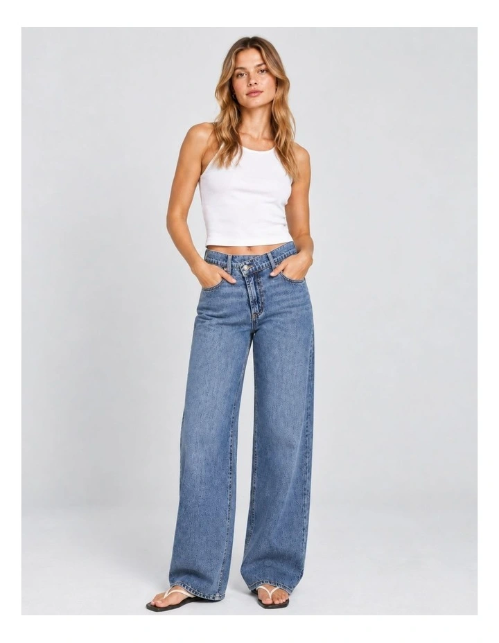 Hope Mid Waisted Jeans in Medium Blue image 1