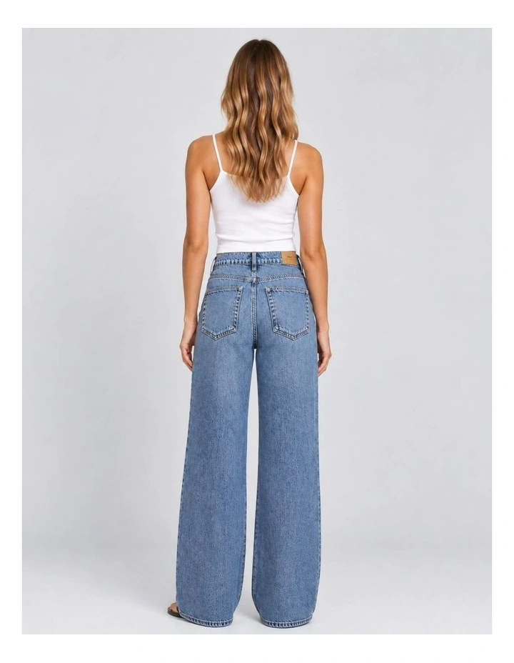 Hope Mid Waisted Jeans in Medium Blue image 2