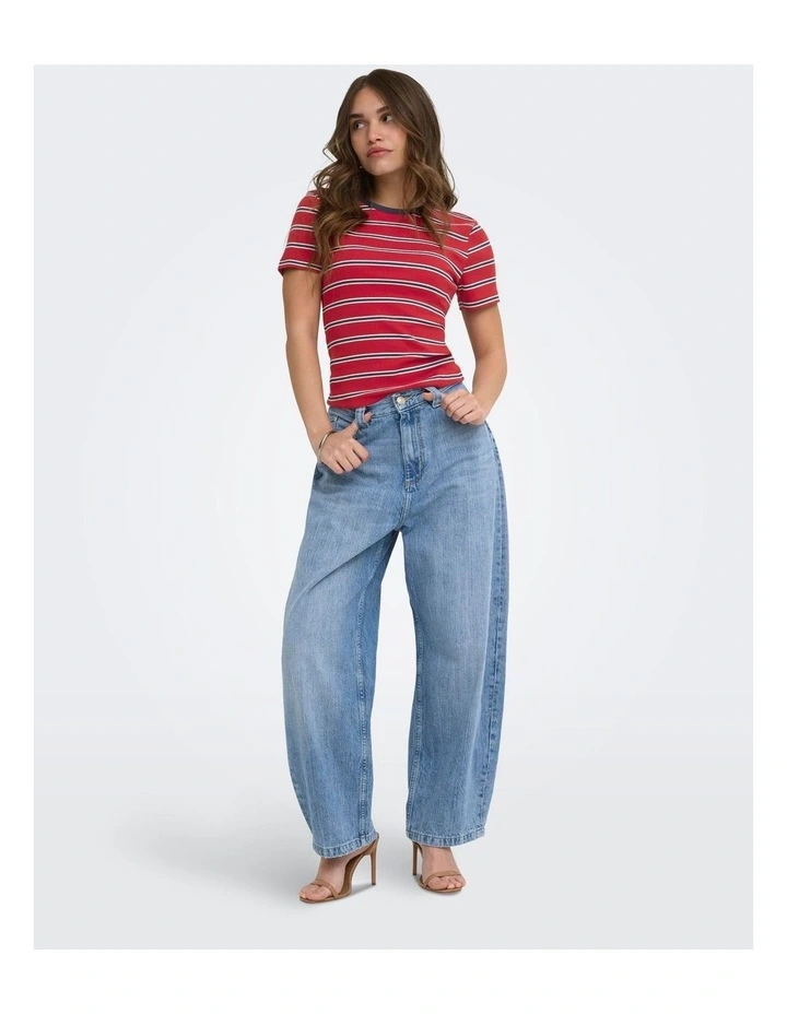 Brooks Barrel Jeans in Light Blue Denim image 1