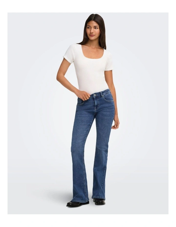 ONLY Pheobe Low Waited Jeans in Dark Denim image 1
