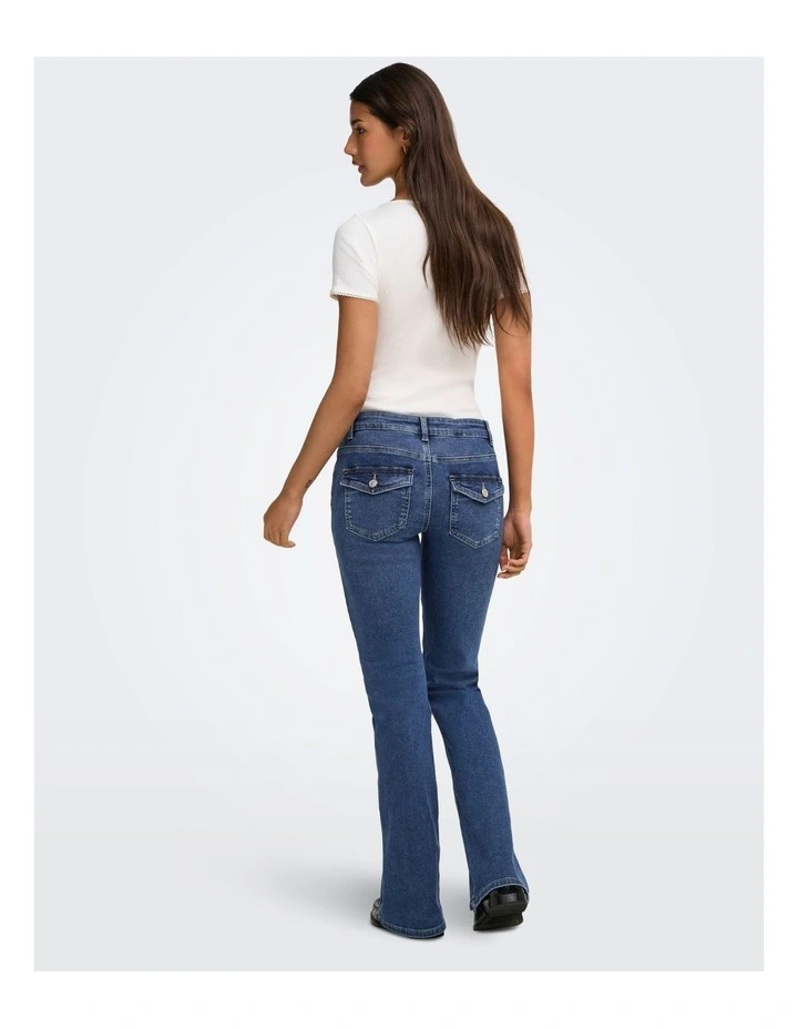 ONLY Pheobe Low Waited Jeans in Dark Denim image 2
