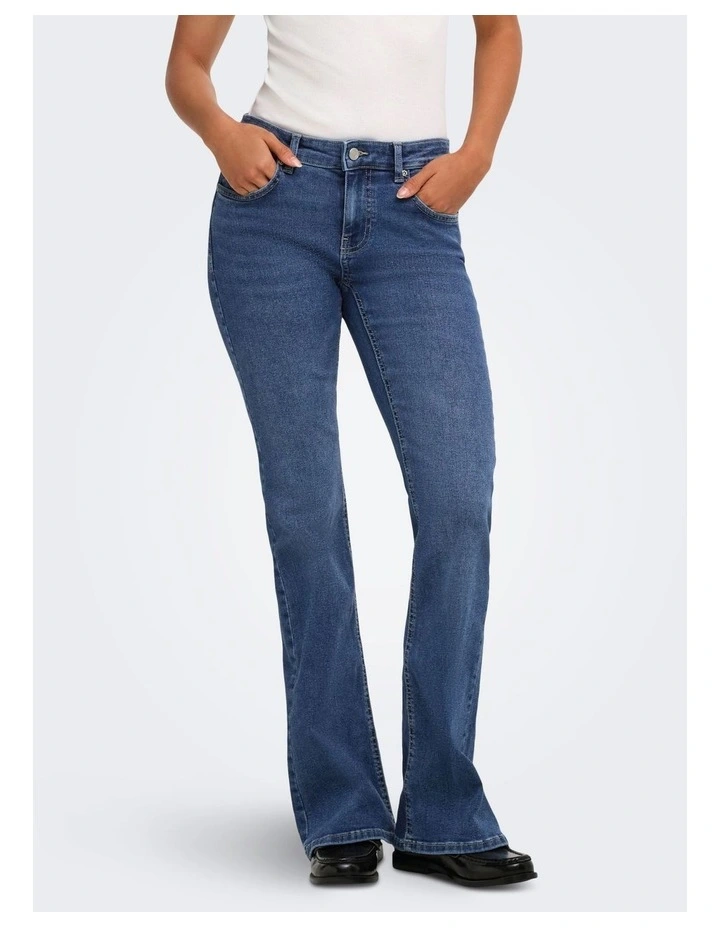 ONLY Pheobe Low Waited Jeans in Dark Denim image 3