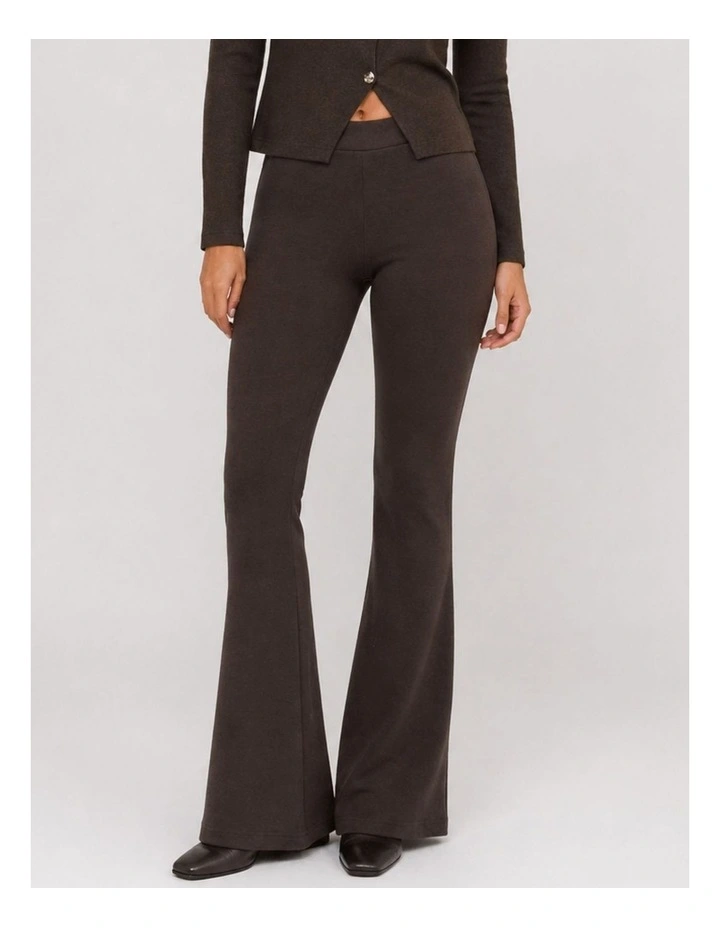 Scarlett Flared Pant in Chocolate image 1