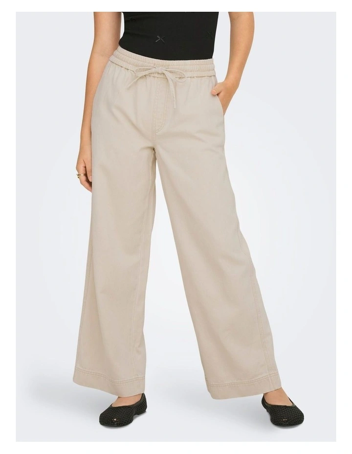 Maisa High Waisted Pant in Cream image 2