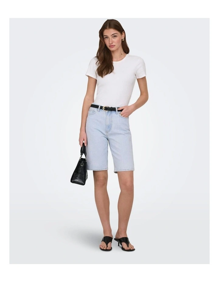 Sonny High Waisted Shorts in Light Blue image 1