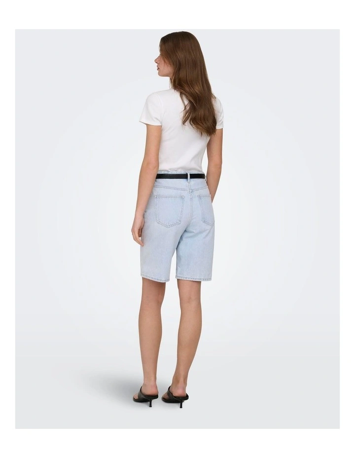 Sonny High Waisted Shorts in Light Blue image 2