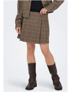 Ricca Life Check Mini Skirt in Brown