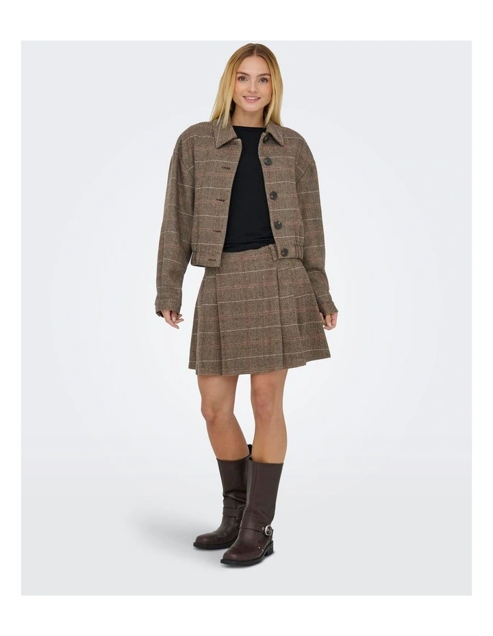 Ricca Life Check Mini Skirt in Brown image 3