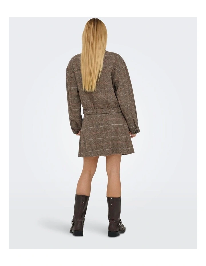 Ricca Life Check Mini Skirt in Brown image 4