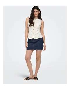 Stella Denim Skirt in Dark Denim