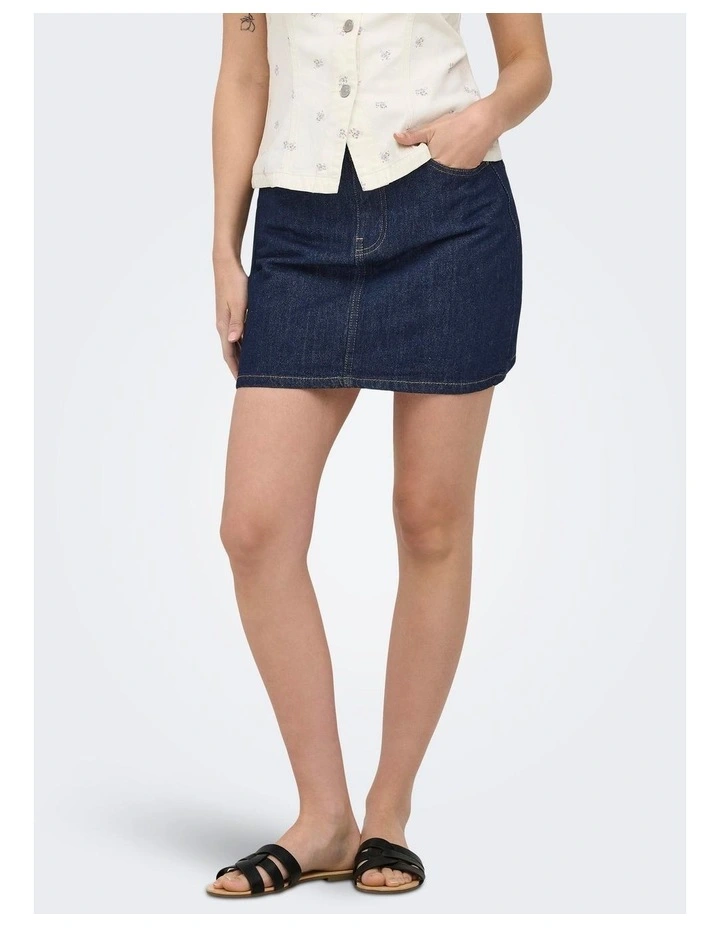 Stella Denim Skirt in Dark Denim image 3