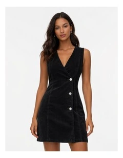 Global Short Cord Dress in Black