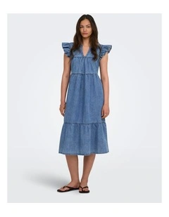 Shania Denim Dress in Medium Blue