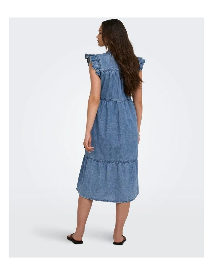 Shania Denim Dress in Medium Blue image 2