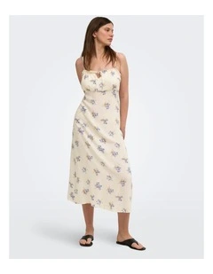 ONLY Nelly Midi Dress in Beige