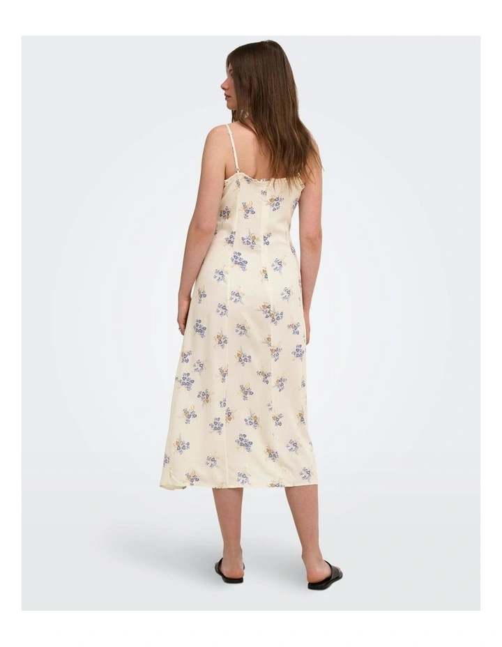 ONLY Nelly Midi Dress in Beige image 2