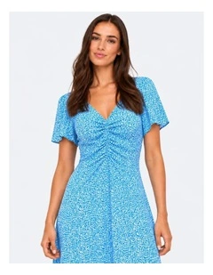 Ancona Short Sleeve Dress in Blue