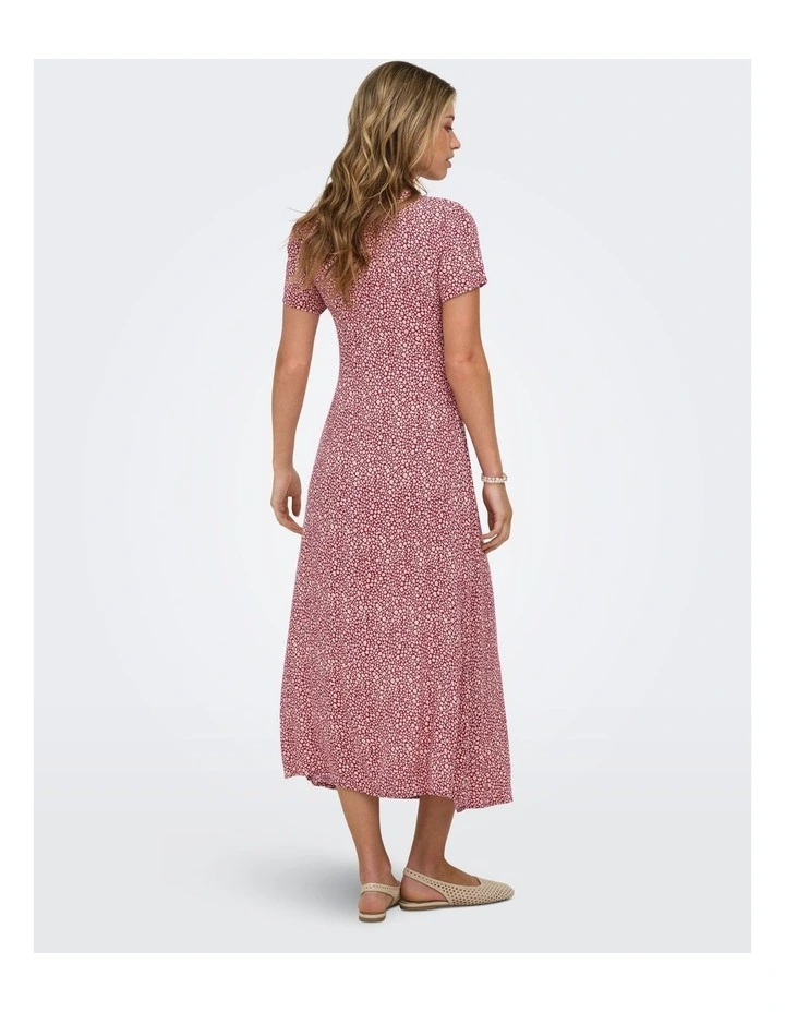 Ancona Short Sleeve Dress in Red image 3