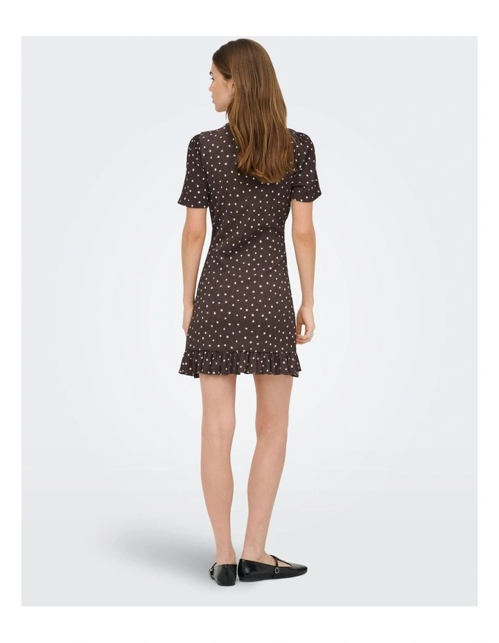 Molly Short Sleeve Dress in Brown image 3