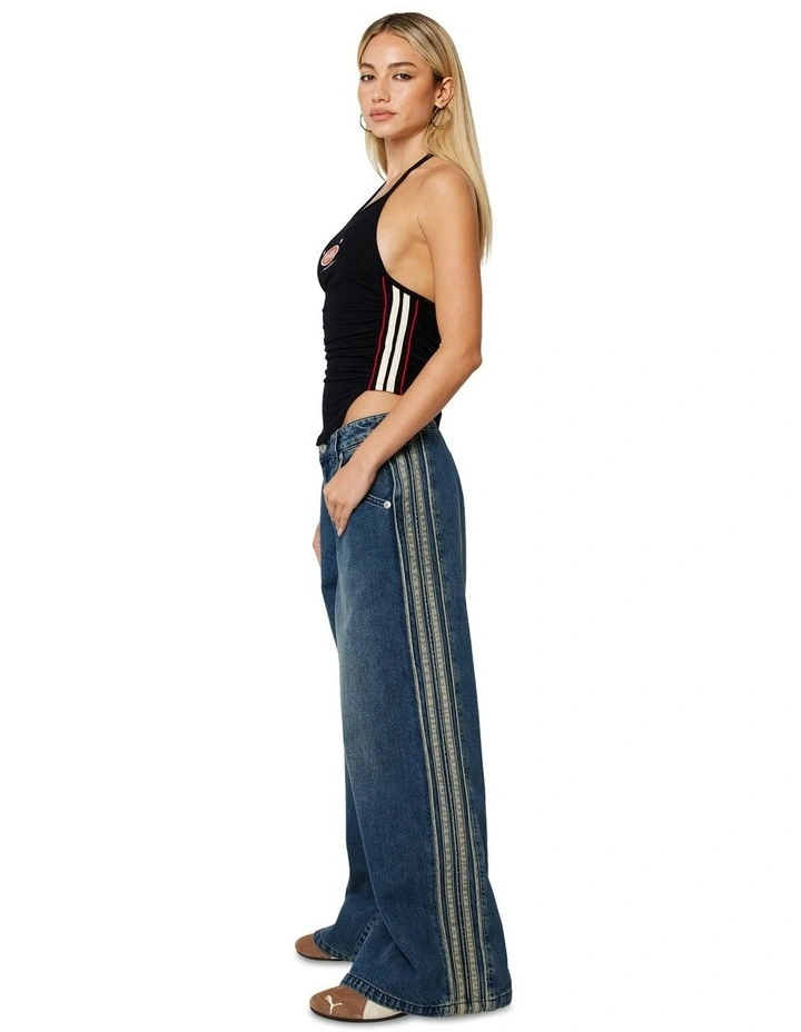 Off Duty Halter Neck Top in Black image 3