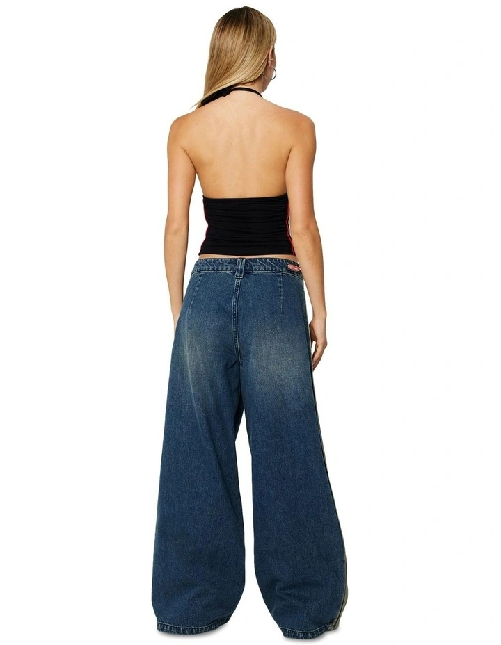 Off Duty Halter Neck Top in Black image 4