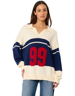 99 Rugby Knit Jumper in Cream