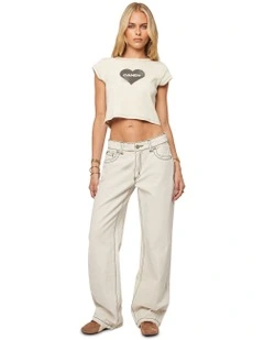 Rebellion Cropped Tee in White