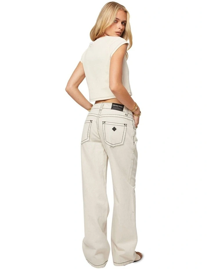 Rebellion Cropped Tee in White image 4