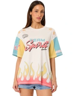 Team Spirit Oversize Tee in Multi