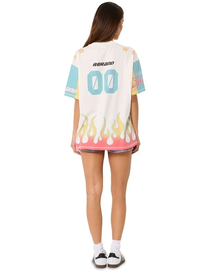 Team Spirit Oversize Tee in Multi image 3