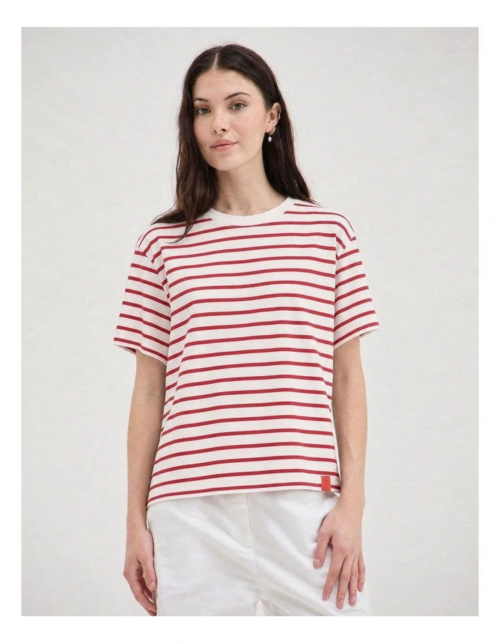 Striped Relaxed Tee image 1