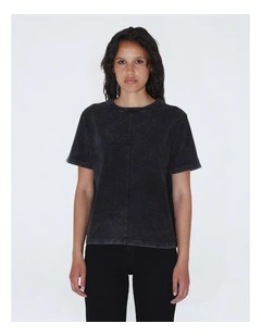 Talia Relaxed Tee in Black Fog