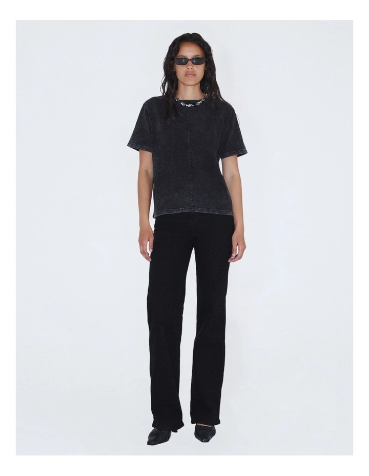 Talia Relaxed Tee in Black Fog image 4
