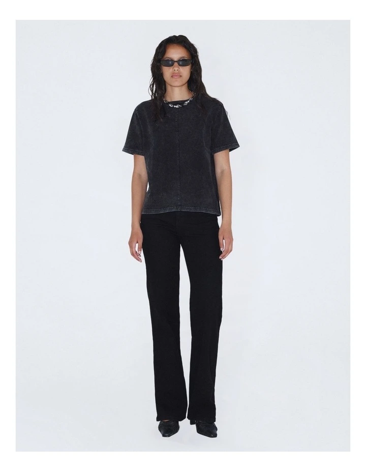 Talia Relaxed Tee in Black Fog image 5