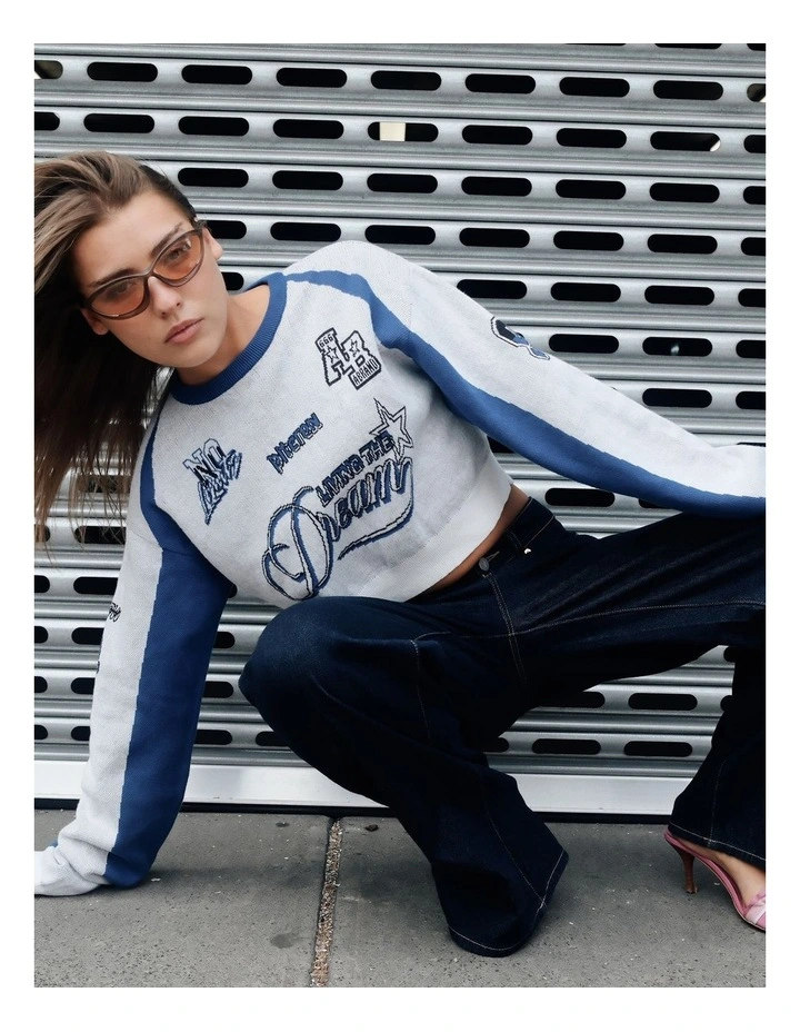 Living The Dream Knit in Blue image 2