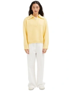 Collared Knit Jumper in Butter